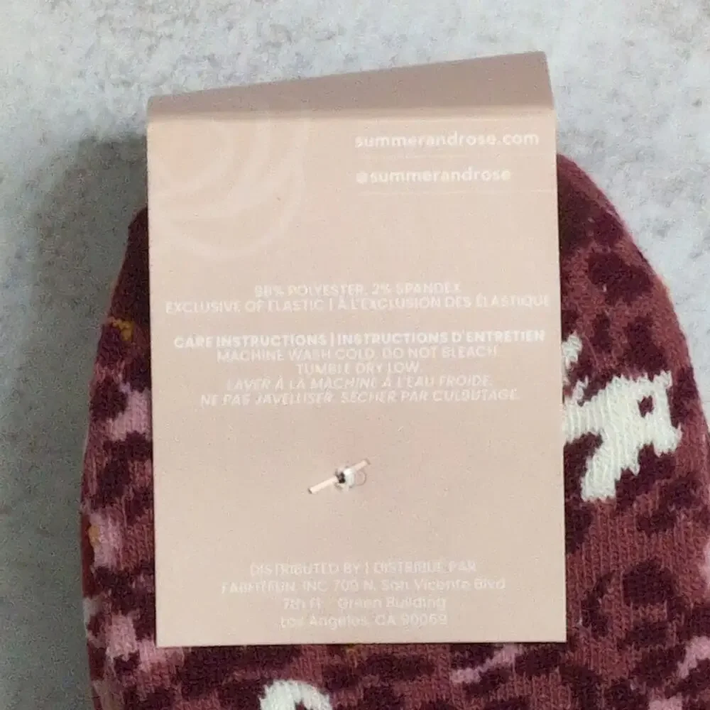 NWT Summer & Rose Multicolored Ankle Heel Socks 5 Pairs Size 8 10